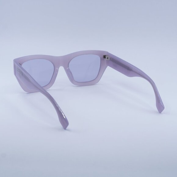 Fendi FE40100I 81Y Sunglasses Lilac Square Frame, Lilac Lenses main image 9
